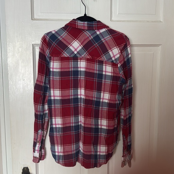 Aeropostale Lightweight Flannel Button Up Long Sleeve Women's Shirt Size Medium - Picture 6 of 8